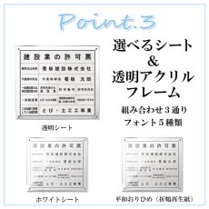 画像6: 宅地建物取引業者登録票(令和7年4月改正版に対応)＋宅建報酬額票アクリル壁付け型セット (6)