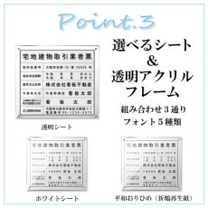 画像5: 宅地建物取引業者票(令和7年4月改正版に対応)アクリル置き型(自立式) (5)